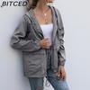 BITCED Women's Zipped Hooded Jacket Lightweight Outdoor Hiking Rainproof Jacket