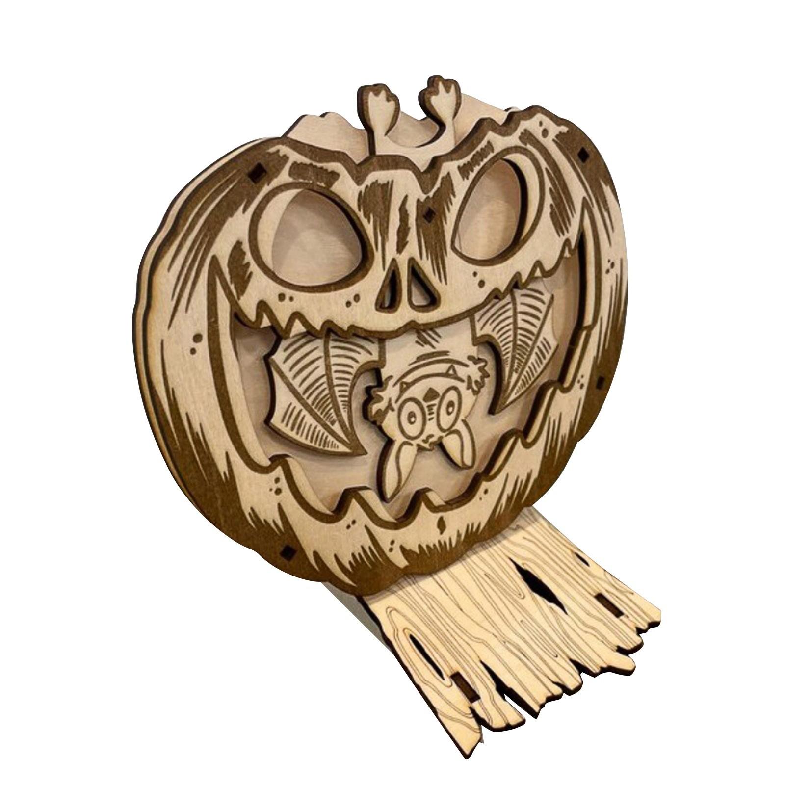 

Хэллоуин Качающаяся Тыква И Деревянные Украшения – Праздничный Набор Настольных Украшений для Вечеринки на Хэллоуин One Size