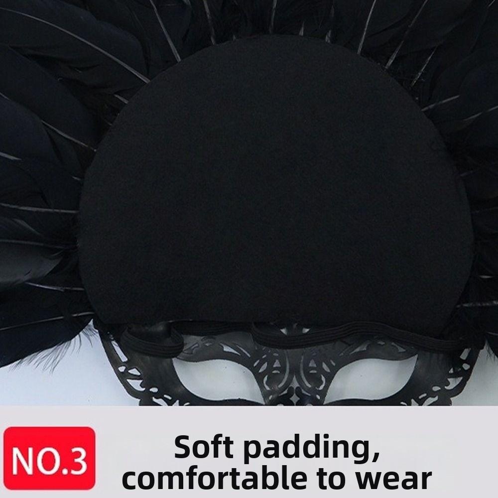 New Novelty Feather Masquerade Mask Detachable Hyperbole Carnival Masquerade Mask Party Eye Mask