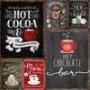 Christmas Coffee Art Metal Signs for Cafe Shop Club Pub Decor Tin Sign Bourbon Decorative Plaques Painting Wine Wall Decorati
