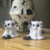 Integrated Molding Cat Ornament Ghost Figure, 3D Printed Decorative Ornament, Smooth Surface Statue Mini Desktop Decoration Halloween Gift for Lovers