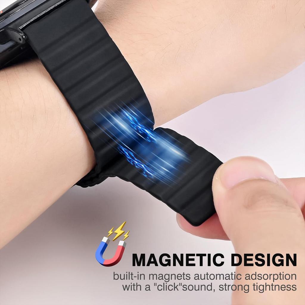 Silicone Magnetic Strap for Samsung Galaxy Watch 8/8 Classic Watch Band for Galaxy Ultra 2025/7Ultra 47mm Silicone Loop Bracelet
