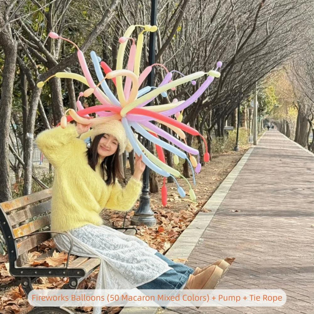 

50pcs Multicolor Long Strip Balloons Mixed Color DIY Accessories Latex Balloons Photo Props Latex Balloons Home Decoration 10inch