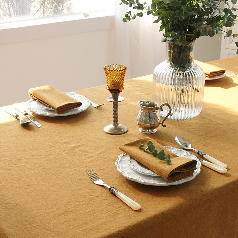 Color Play Leinen-Tischdecke 14 Teile für 6 Personen 130x210