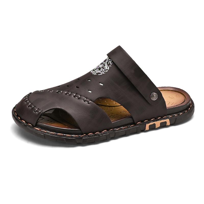 Fashion Rubber Slippers for Men Beach Hole Sandals Man Flat Casual Adult 2025 Fashion Comfortable Elegant Summer Sale Shoes