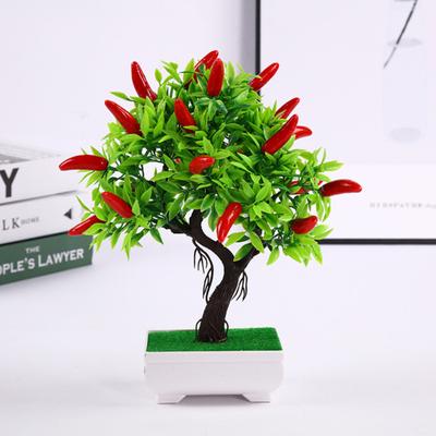 1 vnt. dirbtinis augalas čili medis Miniascape Vestuvių vakarėlis Namų rašomasis stalas Bonsai dekoras