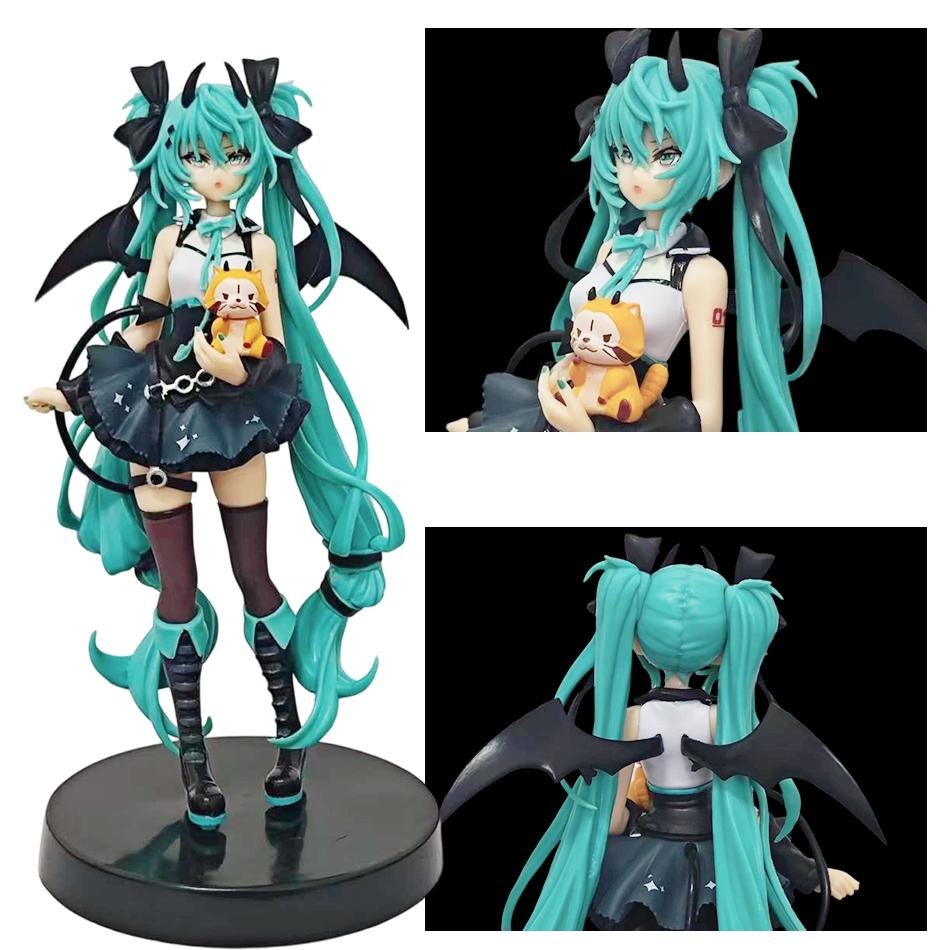 Anime Figures Hatsune Miku Devil Raccoon Demon Style/Cinnamoroll Style/kuromi Style Action Figure Model Collection Toy Xmas Gift