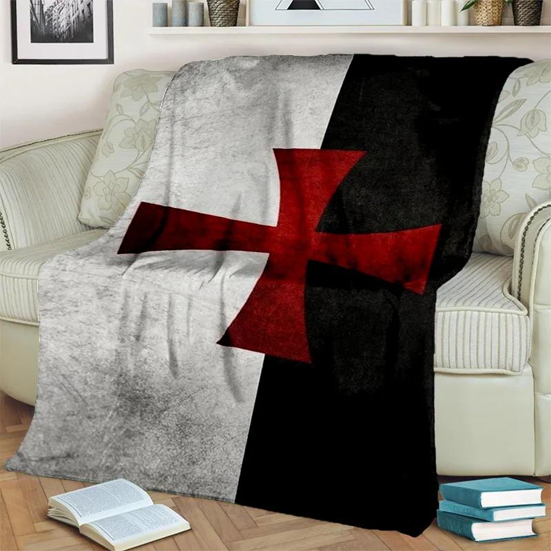 Templar Cavalier Knight Crusaders Games Blanket,Soft Throw Blanket for Home Bedroom Bed Sofa Picnic Travel Office Cover Blanket