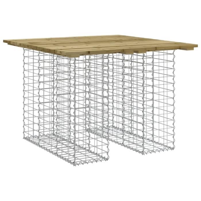 VidaXL Banc de jardin design gabion 100x102x72 cm bois de pin imprégné 834373