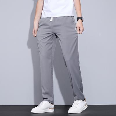 Eisseiden dünne lässige Hose Herren Sommer Kordelzug gerade trendig vielseitig schnelltrocknend lässige Sporthose Herren