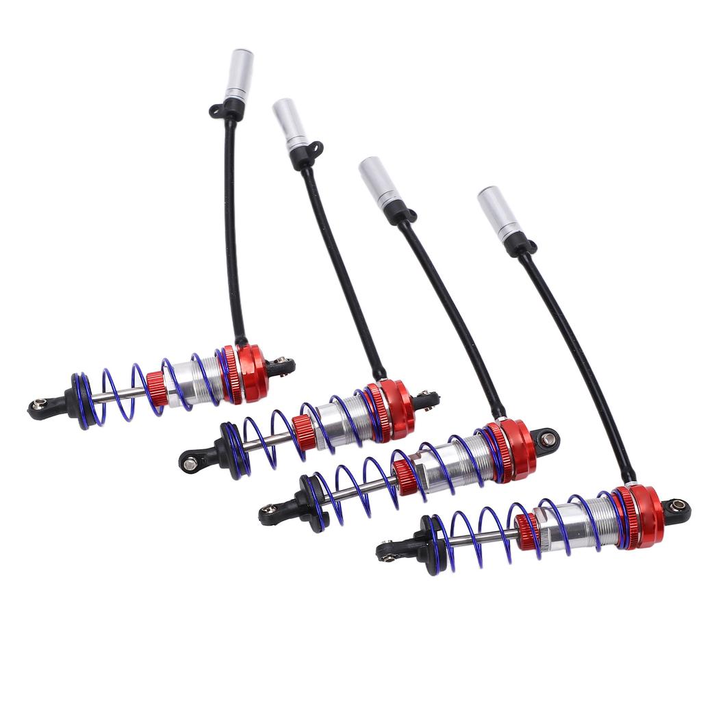 4Pcs Shock Absorber 92mm Front 105mm Rear Oil Adjustable Damper Suspension for 1 10 RC CarRed