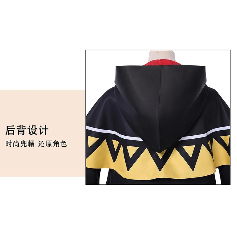 Traje de Cosplay de Silent Witch Monica - Roupa de Festa de Halloween de Anime, Uniforme de Carnaval Vestido de Personagem de Jogo Feminino (Preto branco)