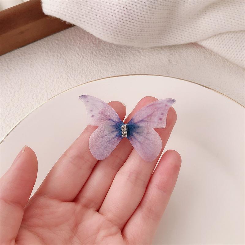 Ethereal Vintage Butterfly Hairpin - Elegant Sheer Tulle Hair Accessory