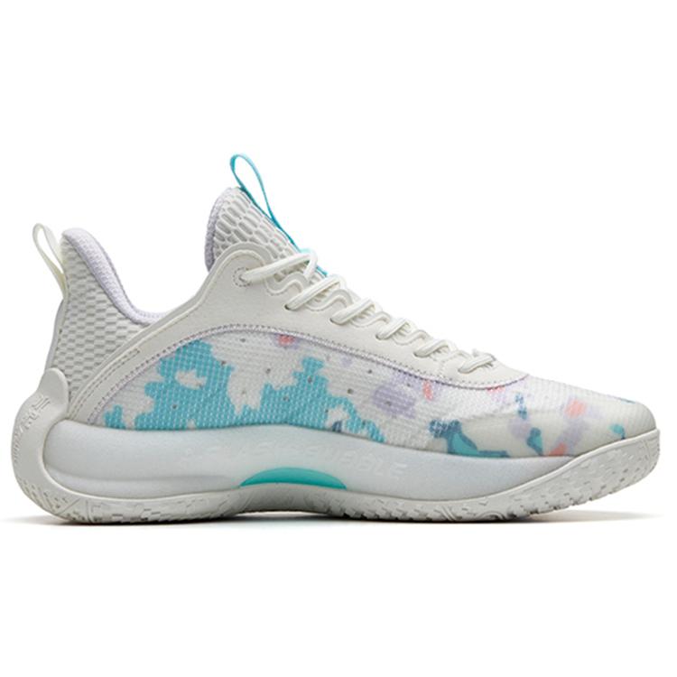 New Anta Cement Bubble 2.0 Low Top Performance Basketball Shoes Men's White Purple 112231611-2