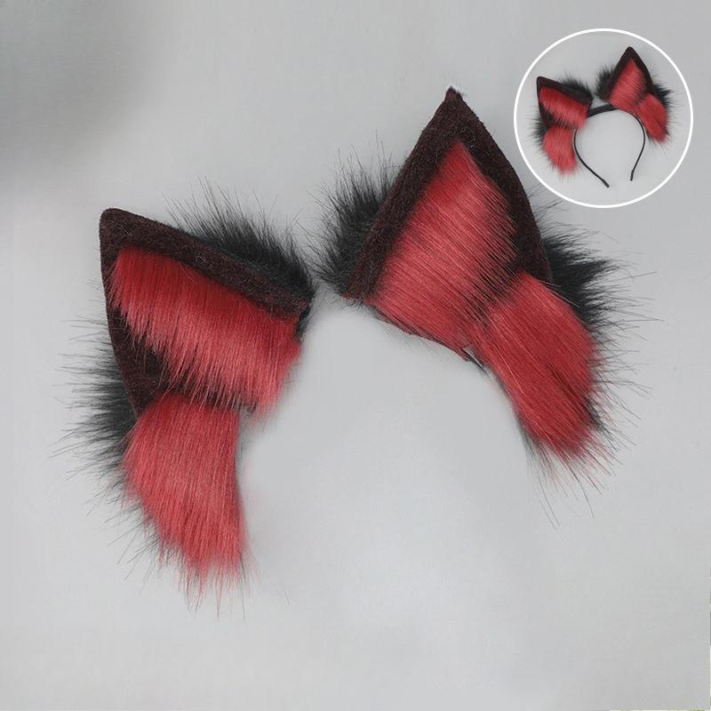Rechargeable Plush Cat Ears Hair Accessory Cosplay Exhibition Movable Realistic Fox Ear Detachable Electric Headband Animal Ears One Size