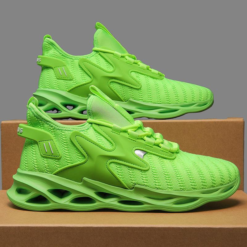 Mode Übergröße Herrenschuhe Blade-Schuhe Herren Frühling und Sommer Fliegenstrick-Mesh Freizeitsportschuhe