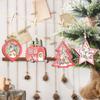 LED Light Santa Snowman Pendants Star/Car Shape Decorative Christmas Tree Ornaments Wooden Hanging Christmas Decorations