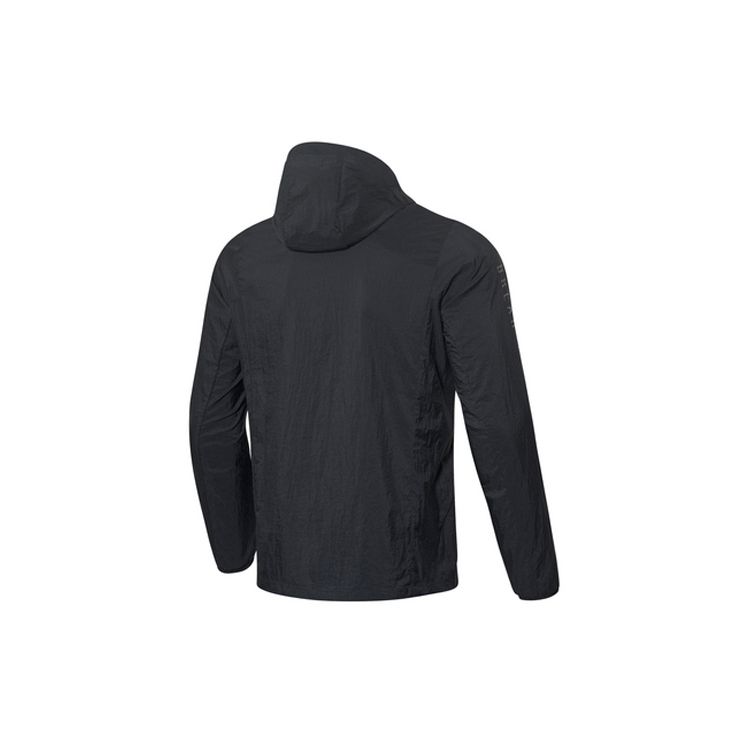 Li Ning Letter Print Sports Jacket Men Jacket Black AFDQ205-4
