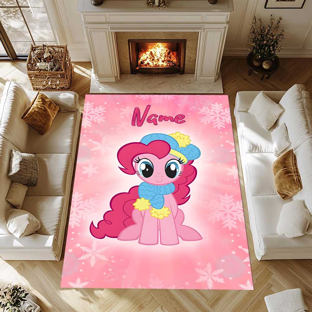 Little Pony (11) Customize your name rug, office chair cushion, home bedroom living room gift.