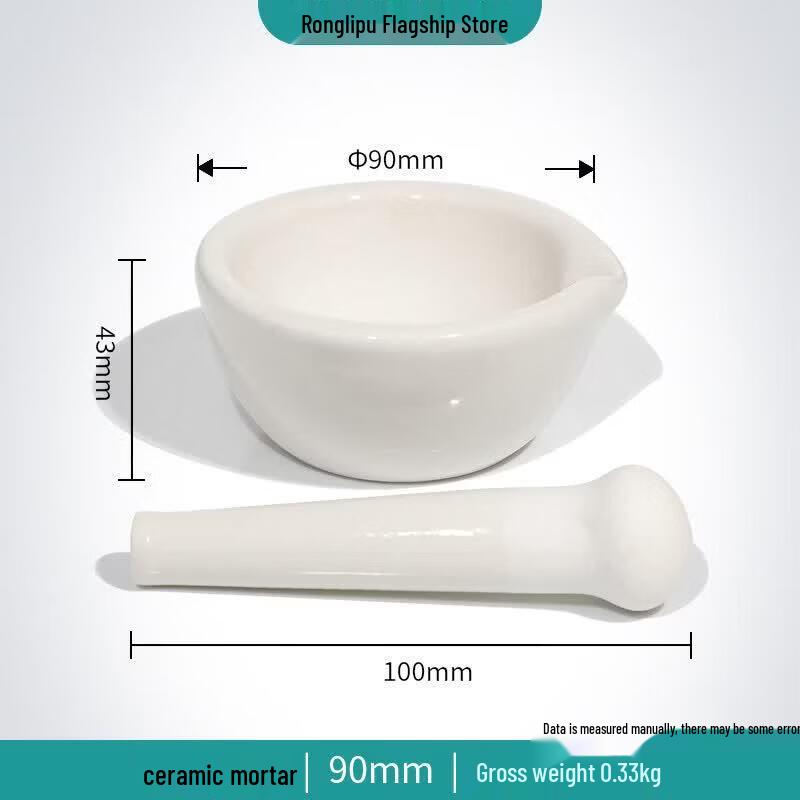 Thickened Ceramic Mortar and Pestle Set