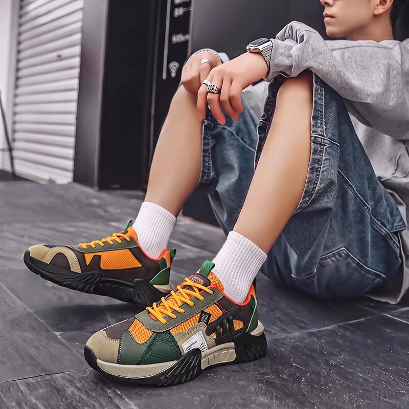 Men 's Casual Four Seasons Fashion  Students Comfortable Sneakers Boys Trending Soft Sole Breathable Shoes