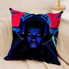 Rapper The WWeeknd Cushion Cover Silky Short Plush Invisible Zipper Dustproof Sofa Pillow Case For Home Decor