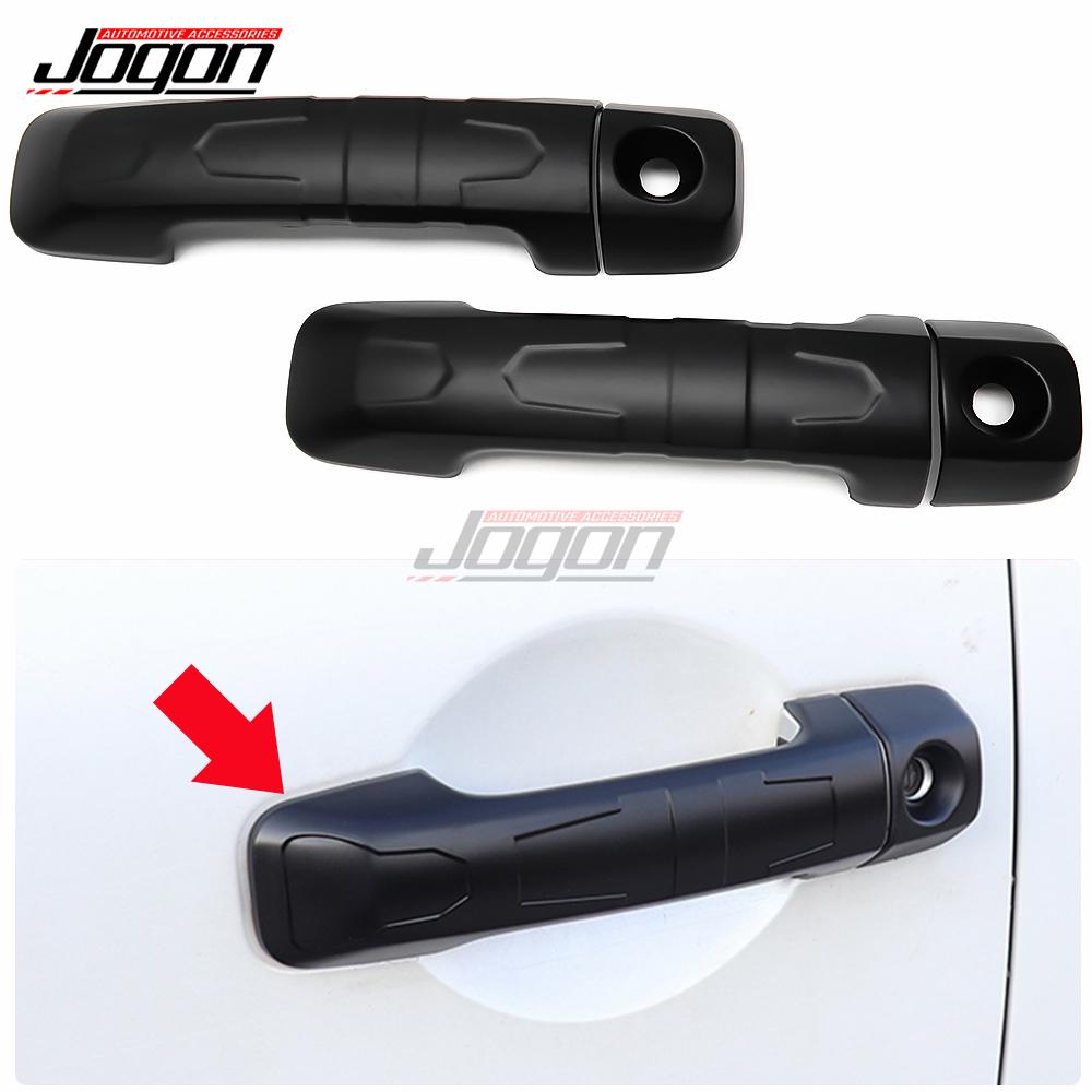 ABS Silver & Matte Black Color Car Exterior Door Handle Bowl Cover Trim For Toyota FJ Cruiser XJ10 2006- Car Accessories Black Door Handle
