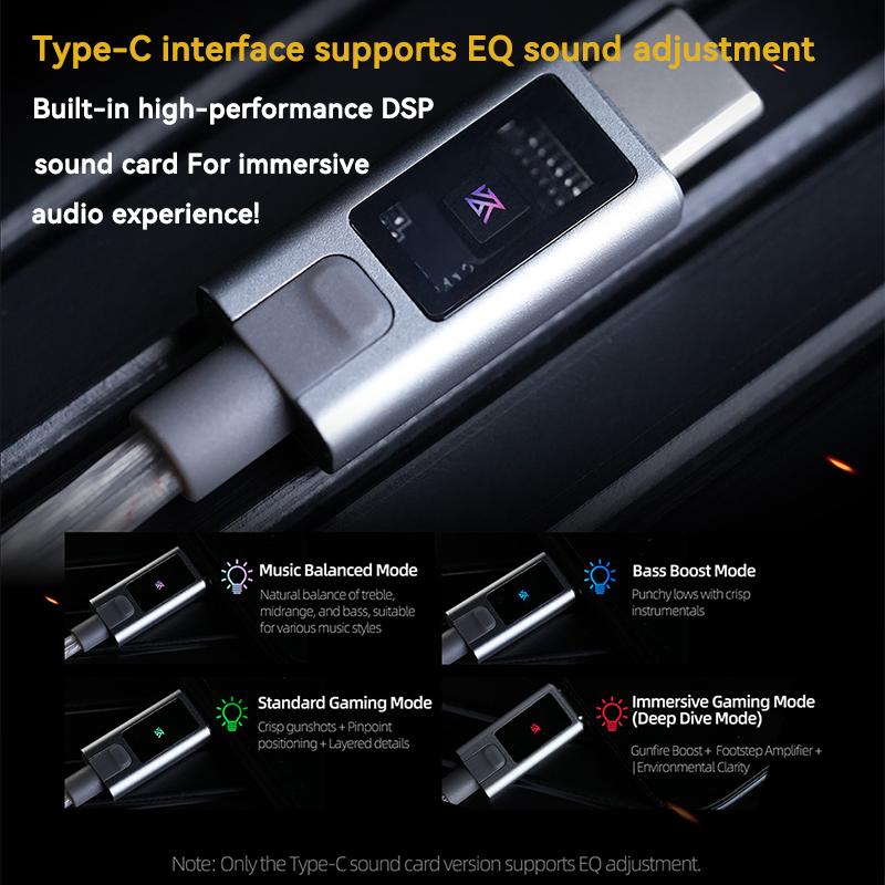 KZ Duet Quad Core Dual Dynamic Drivers Hi-Fi Earphones 3.5mm/Type C In-Ear Wired Headset For Music Stereo High-Fidelity Sound With MIC