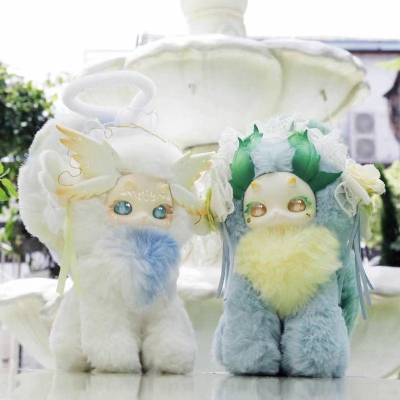 Hot Rabbit Dragon Fantasy Creature Cat Magic Academy Series Blind Box Cute Plush Doll Trendy Toy Girls Christmas Gifts V2 Cuddly Stuffed Fluffy