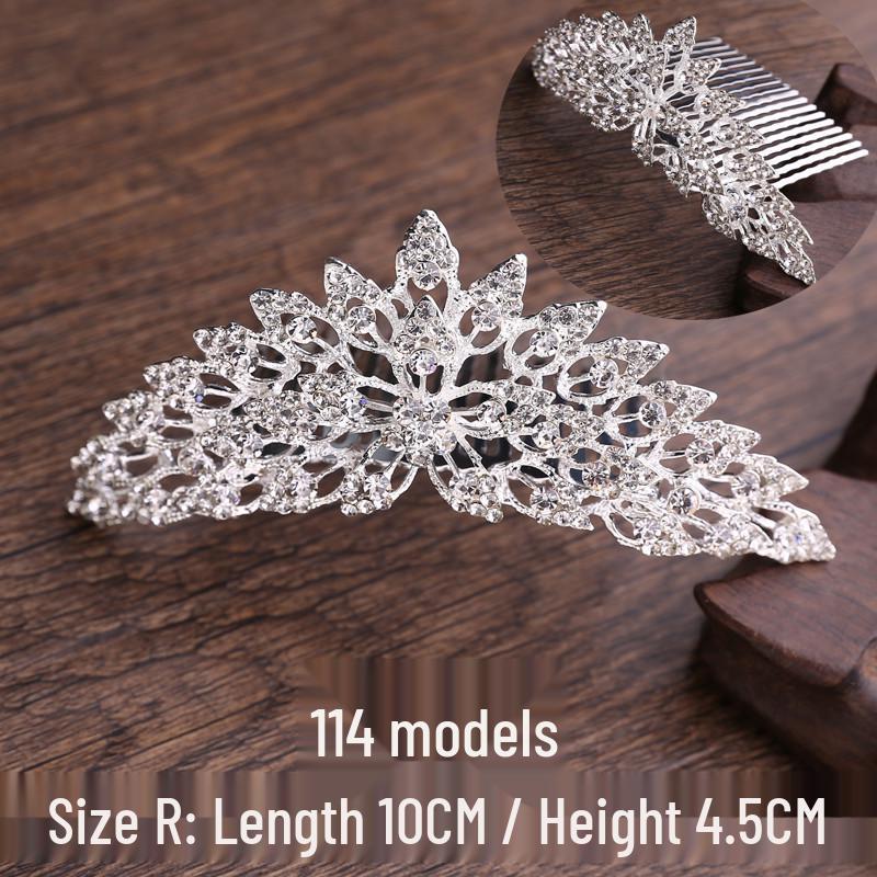 Children's Rhinestone Pearl Crown Hair Comb: Headdress Ornament for Photo Studio or Wedding
