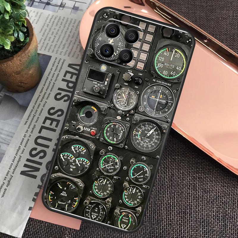 Aviation Helicopter Cockpit Instrument For Samsung Galaxy M34 M54 M14 M53 M33 M13 M12 M32 M52 M20 M15 M55 M21 M51 M30s M31s Case Samsung M23