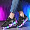 Children's luminous shoes USB runaway shoes with lights Girls' roller skates Outdoor sports Invisible student shoes with wheels