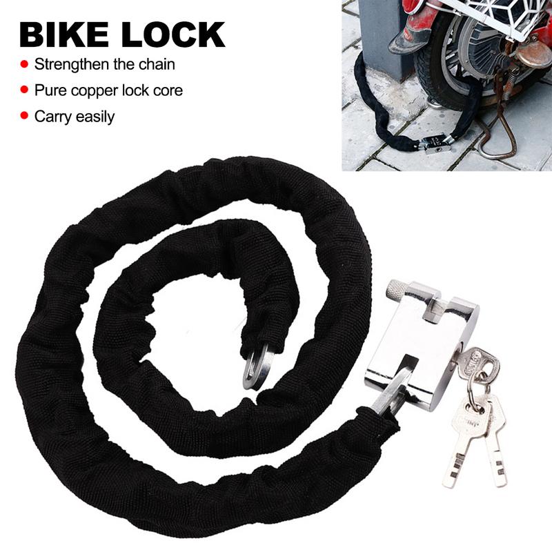 Candado de Cadena para Moto Bicicleta de Alta Resistencia Candado de Alta Resistencia 1.2m Bicicleta Bicicleta Seguridad Candado con 3 llaves