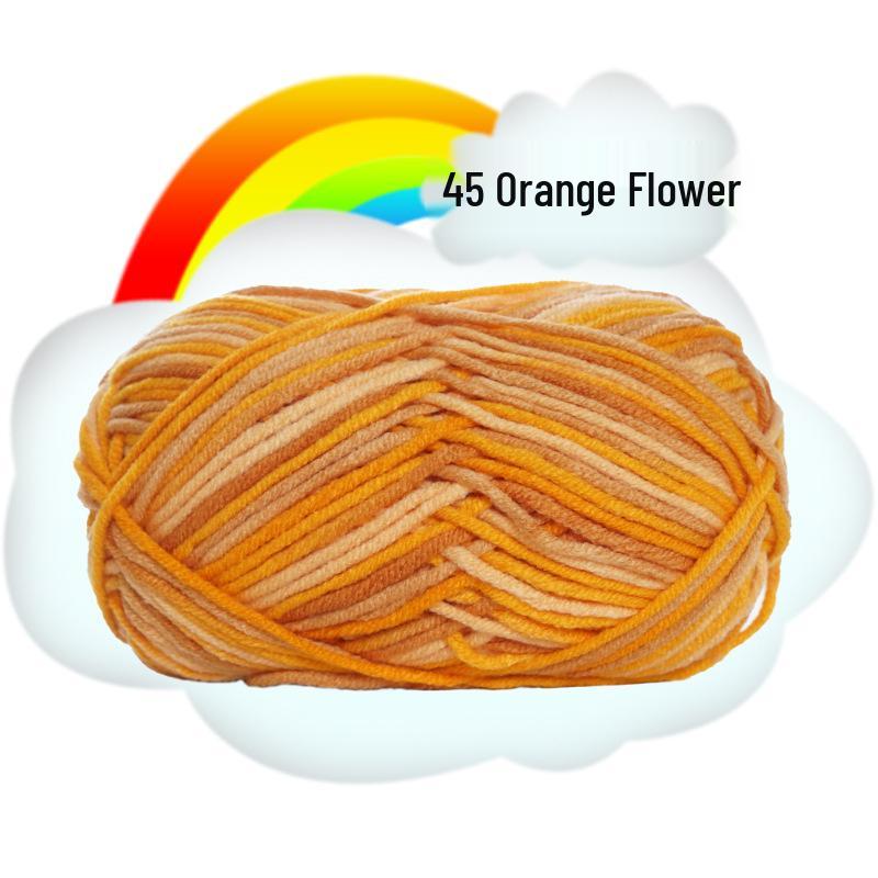 Gradient 5-Ply Medium Thick Baby Velvet Yarn for Crochet and Knitting