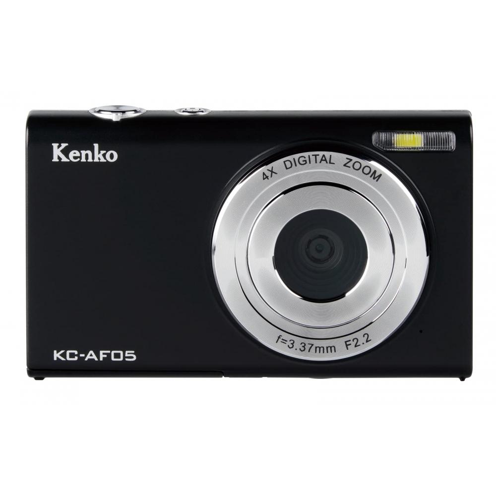 [Exklusiv] Kenko Kompakte Digitalkamera KC-AF05ST, 2er-Set, effektive Pixel 8 Millionen, Autofokus, digitaler Zoom, 4-fach, 2,7K-Videoaufzeichnung, 144237, Schwarz