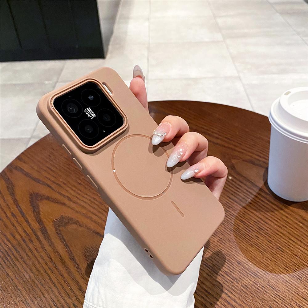 Carcasă Moale din Silicon Mată Culoare Bomboană de Lux Pentru Xiaomi Mi 15 14 Pro Xiaomi15 Xiaomi14 Carcasă Magnetică Magsafe Capac Ultra Subțire