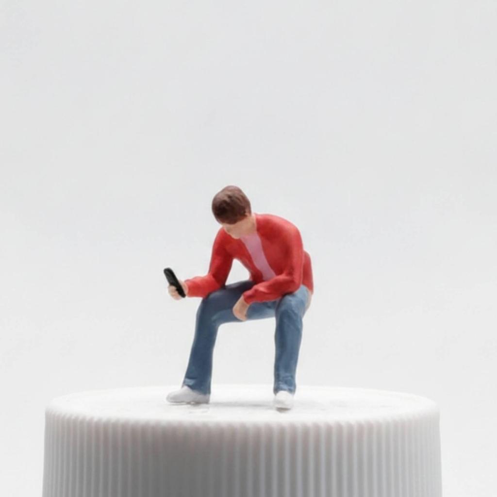 Miniature Man On Toilet Detailed 1:64 Scale Figurines Figure for