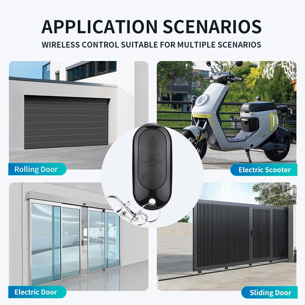 250MHz-915MHz Multi Frequency Garage Door Remote Control RF 4CH Duplicator 868MHz 433MHz Fixed Code Transmitter for Alarm System