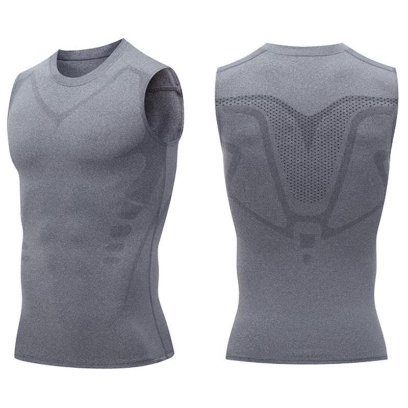 Men Sleeveless T-Shirts Base Layer Vest Basketball Sports Tight Compression Gym Fitness Jogger Running Top Jersey Outdoor Tank