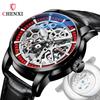 CHENXI Automatic Watch Men Skeleton Watches Casual Sport Leather Band Mechanical Wristwatches Men Winner Reloj Hombre