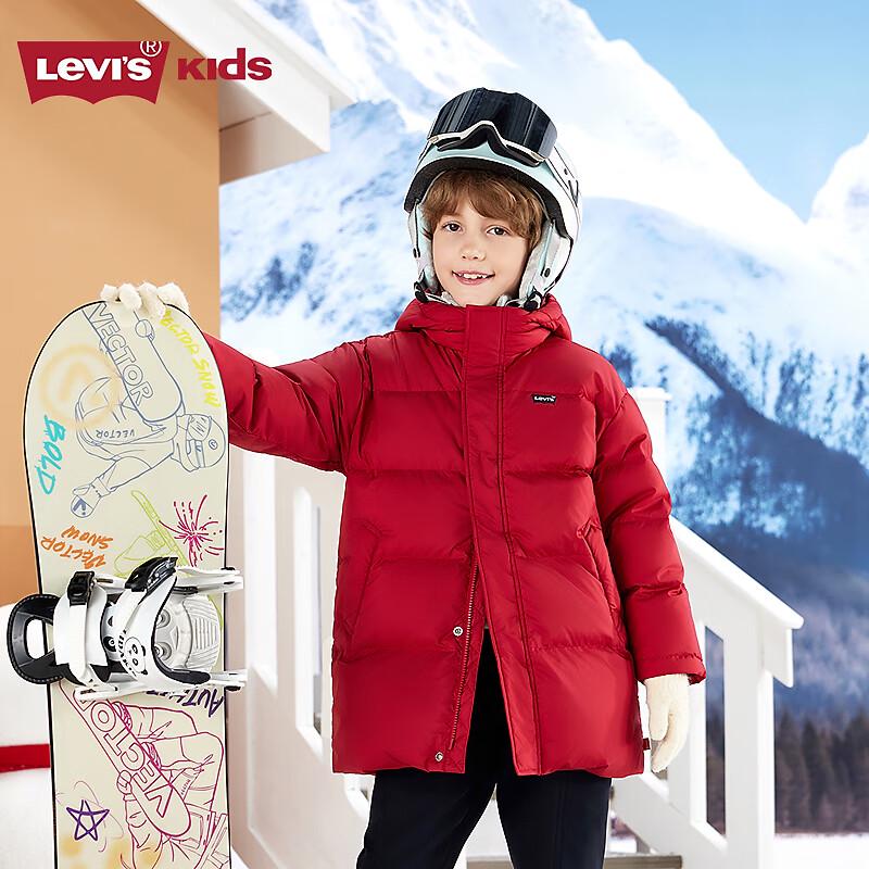 Levi's Veste d'hiver mi-longue pour enfants 80% duvet de canard