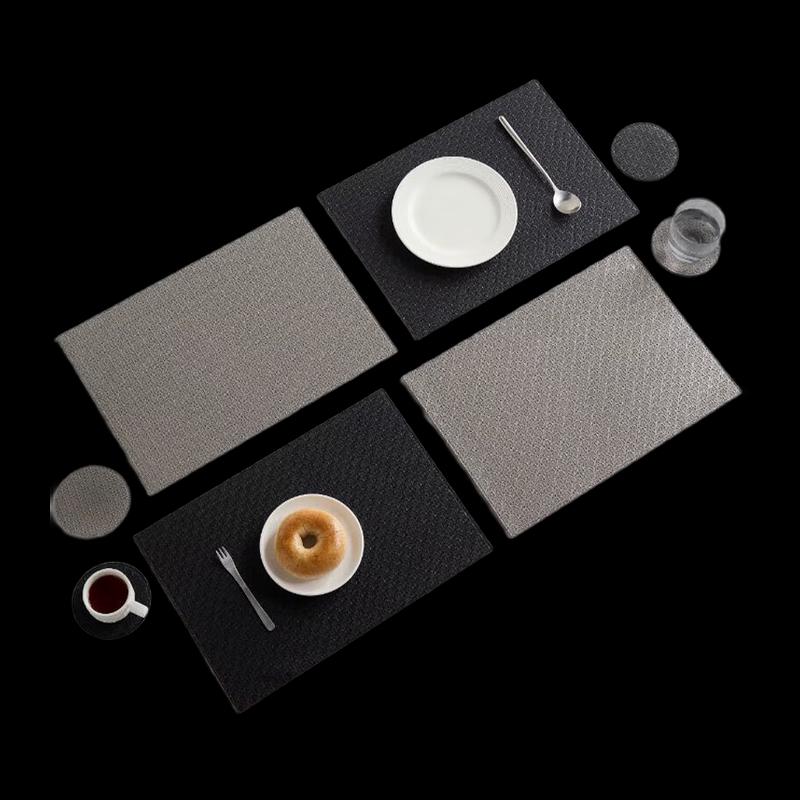 NHZHIW Woven Plaid Waterproof Dining Placemat