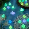 10/20pcs Luminous Mini Resin Flamingo Ducks Glow in The Dark Flamingos Tiny Animal Figures DIY Crafts for Fairy Garden Micro