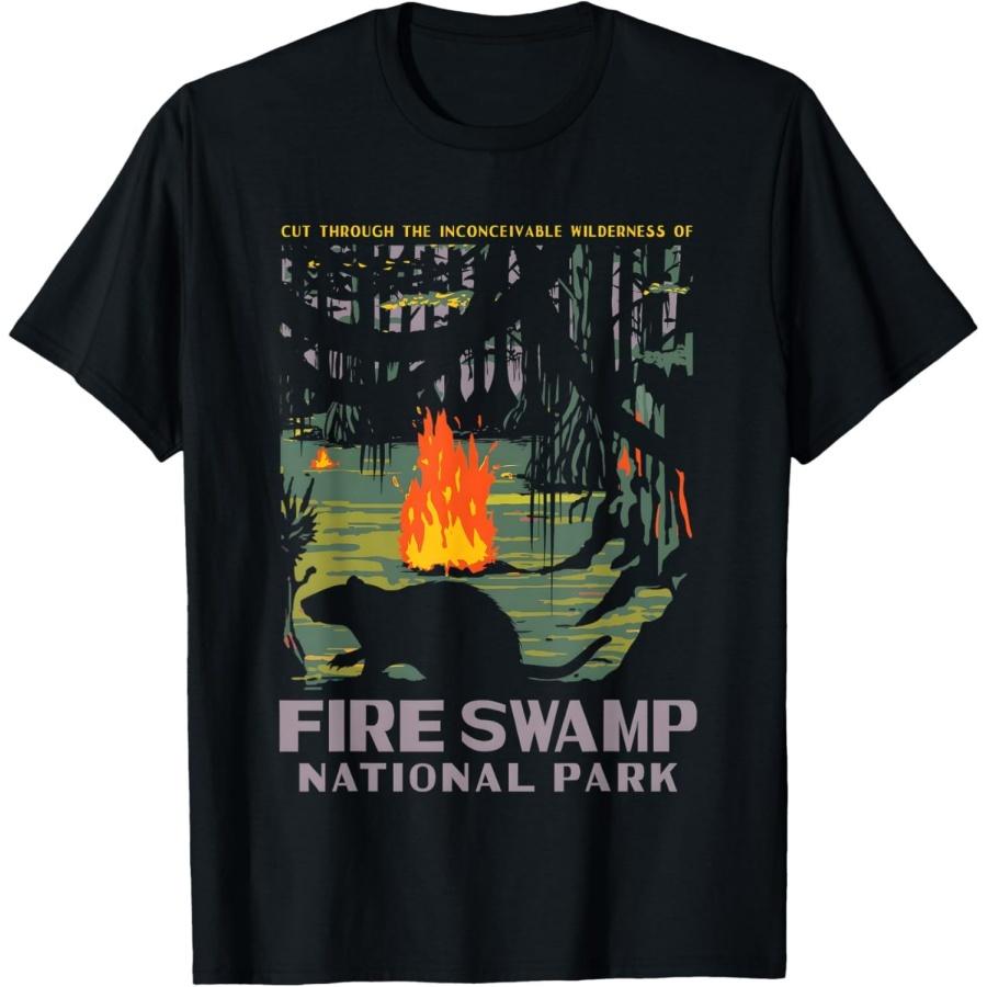 QRXYTVEIMN Fire Swamp National Park T-Shirt XXXXXL