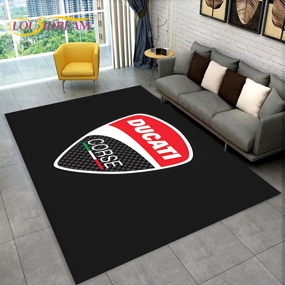 3D D-Ducati Pattern Area Rug Large,Carpet Rug for Living Room Bedroom Sofa Doormat Kitchen Decor,Kid Game Non-slip Floor Pad Mat
