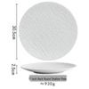 White Stone Ceramic Shallow Plate for Restaurant & Home – Ideal for Steaks & Desserts, Round Flat Design.