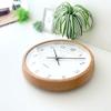 KATOMOKU muku clock 13 Oak km-104OARC Wall Clock, Continuous Second Hand, Diameter 30.0cm (Radio-controlled)