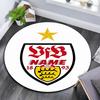 Custom Name,VfB Stuttgart pattern round rug,Carpet Rug for Living Room Bedroom Playroom ,Non-slip Floor Mat,Holiday Gifts and Birthday Gifts.