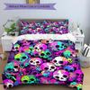 3pcs Bedding Set Skull Party Includes 1 Comforter + 2 Pillowcases, Without Pillow Inserts, Soft Comfortable,a0909080