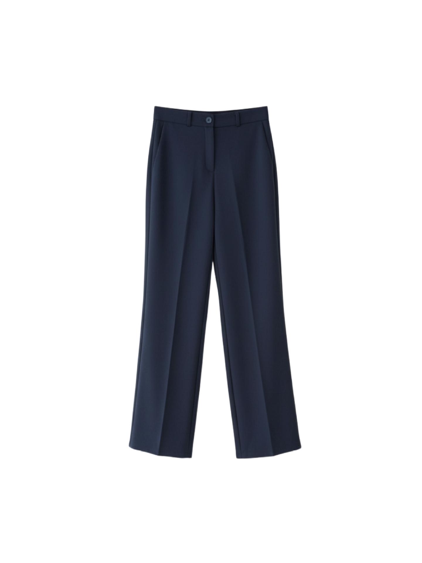 

Korean Style Women s High Waist Micro Flare Wide Leg Pants - Slimming Casual Fashion with Magic Stretch XXXXL темно-синього кольору
